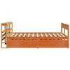 vidaXL Bedframe zonder matras massief grenenhout wasbruin 135x190 cm
