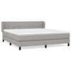 vidaXL Boxspring met matras stof lichtgrijs 180x200 cm