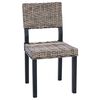 vidaXL 2 pcs Zwart gewassen 45 x 55 x 84 cm Kubu Rattan