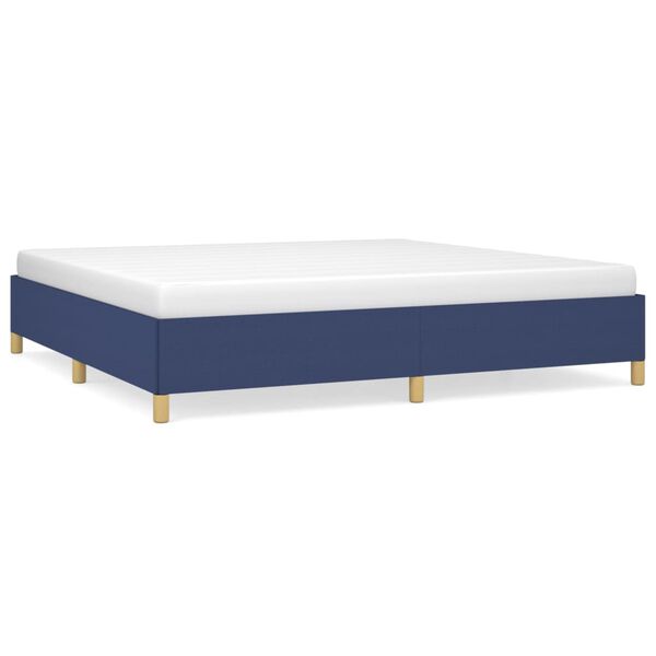 vidaXL Bedframe zonder matras stof blauw 200x200 cm