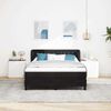 vidaXL Boxspringbed met matras Zwart 140 x 190 cm Fluweel