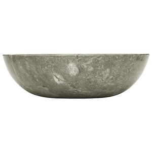 vidaXL Gootsteen &Oslash;40x12 cm marmer grijs