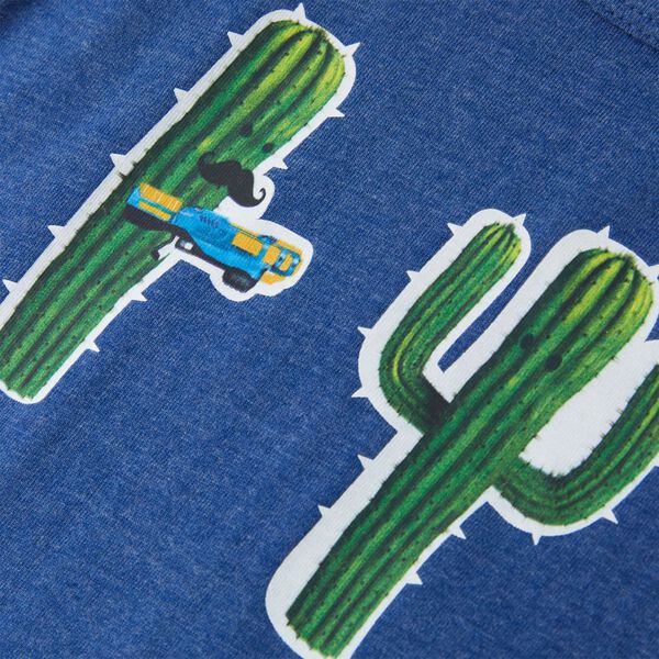 Kindertopje 104 gem&ecirc;leerd donkerblauw