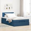 vidaXL Ottoman bed met matras 120x190 cm stof blauw