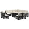 vidaXL Tuinbankenset 12 st Zwart poly rattan