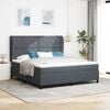 vidaXL Boxspringbed met matras Donkergrijs 200 x 180 cm Polyester