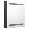 vidaXL Badkamerkast met spiegel en LED 50x14x60 cm antracietkleurig