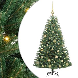 vidaXL Kunstmatige Inklapbare Kerstboom Groen 120 cm PVC en Metaal