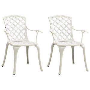 vidaXL Tuinstoelen 2 st gietaluminium wit