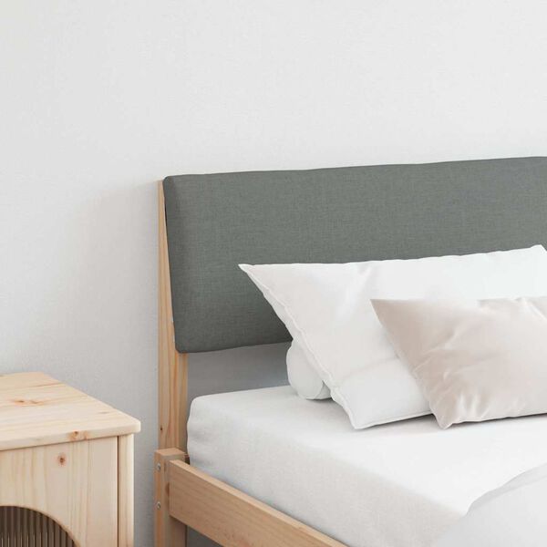 vidaXL Gestoffeerd hoofdbord Donkergrijs 200 cm Massief grenenhout