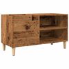 vidaXL Platenkast 84,5x38x48 cm bewerkt hout oud houtkleurig