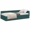 vidaXL Hoekbedframe met hoofdeinde Donkergroen 100 cm x 200 cm Fluweel