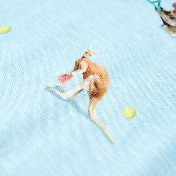 Kindershirt 128 gemêleerd lichtblauw