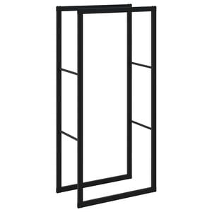vidaXL Haardhoutrek 55x30x116 cm staal zwart