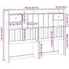 vidaXL Hoofdbord met opbergruimte 150 cm massief grenenhout wasbruin