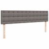 vidaXL Ottoman bed met matrassen en LED's 200x200cm stof taupe