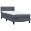 vidaXL Boxspring met matras fluweel donkergrijs 80x210 cm