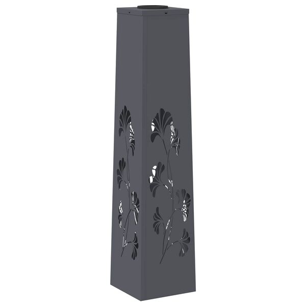 vidaXL Solar LED Pad Licht 2 pcs Antraciet Koudgewalst staal