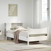 vidaXL Bedframe zonder matras massief grenenhout wit 90x200 cm