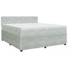 vidaXL Boxspringbed met matras Lichtgrijs 160 x 200 cm Fluweel