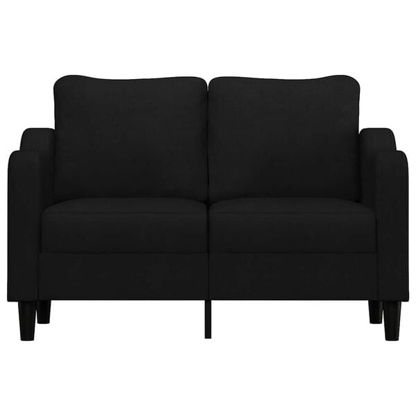 vidaXL Tweezitsbank 120 cm stof zwart