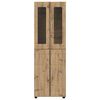 vidaXL Hoge kast FLORIN Artisan Eiken 60 x 35 x 182 cm Bewerkt hout