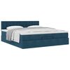 vidaXL Ottoman bed met matras 160x200cm fluweel donkerblauw