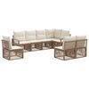 vidaXL Tuinbankenset 8 pcs Beige poly rattan