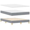 vidaXL Boxspringbed met matras Lichtgrijs 140 x 200 cm Stof
