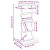 vidaXL Tijdschrift Rek Artisan Eiken 68 x 40 x 123.5 cm Bewerkt hout