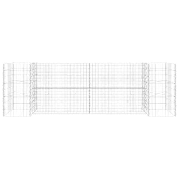 vidaXL Gabion plantenbak H-vormig 260x40x80 cm staaldraad