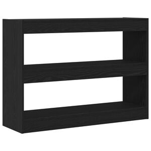 vidaXL Boekenkast Zwart Eiken 100 x 30 x 72 cm Bewerkt hout