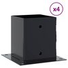 vidaXL Spokkels vierkant 4 st 101x101 mm gepoedercoat staal antraciet