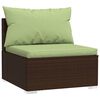 vidaXL 11-delige Loungeset met kussens poly rattan bruin