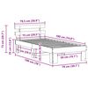 vidaXL Bedframe met hoofdeinde Wasbruin 75 x 190 cm Massief grenenhout