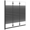 vidaXL Douchewand inklapbaar 3 panelen 130x130 cm ESG zwart