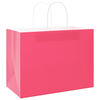 vidaXL Papieren zakken 50 st met hengsels 32x17x25 cm roze