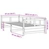 vidaXL Slaapbank met matras 80x200 cm massief grenenhout