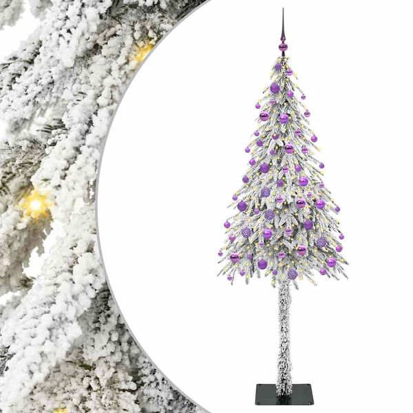 vidaXL Kerstboom met 300 LED met standaard Wit 180 cm PE en staal