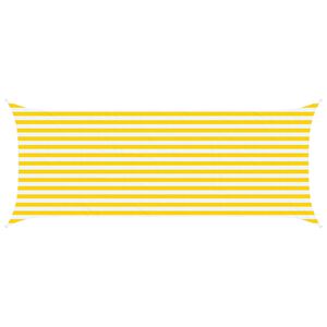 vidaXL Zonneschaduwzeil Geel en Wit 5 x 2 m 100% Polyester Oxford