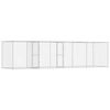 vidaXL Hondenbench Zilver 800 x 200 x 200 cm Gegalvaniseerd staal