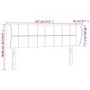 vidaXL Hoofdbord met randen 147x23x78/88 cm stof donkerbruin