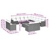 vidaXL 14-delige Loungeset met kussens poly rattan zwart
