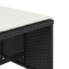 vidaXL Tuinkrukken 4 st met kussens 40x40x35 cm poly rattan zwart