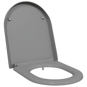 vidaXL Toiletzitting Grijs 49 x 36 x 4 cm Duroplast