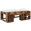 vidaXL Jeugd bedframe met opbergruimte Oud hout 90 x 200 cm
