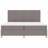vidaXL LED Box Spring Bed met matras Taupe 200 x 200 cm Stof