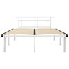 vidaXL Bedframe metaal wit 140x200 cm