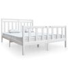 vidaXL Bedframe massief grenenhout wit 160x200 cm