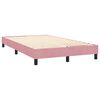 vidaXL Boxspring met matras en LED fluweel roze 160x220 cm